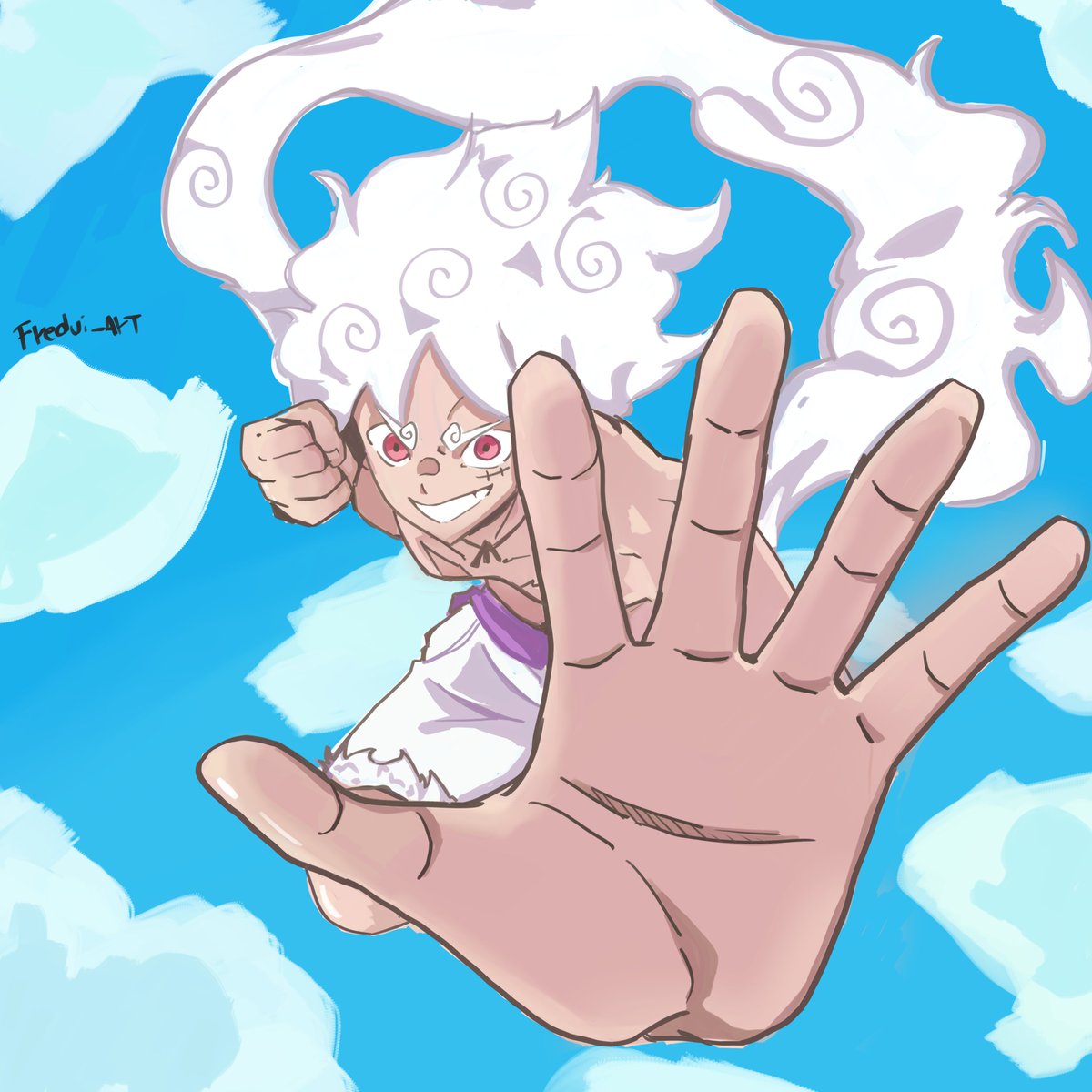 freduiart's tweet photo. LUFFYYYY

 #drawing #anime #art #artstyle #ONEPIECE #luffy #gear5 #Onepiecefanart https://t.co/x3q71b8A4b