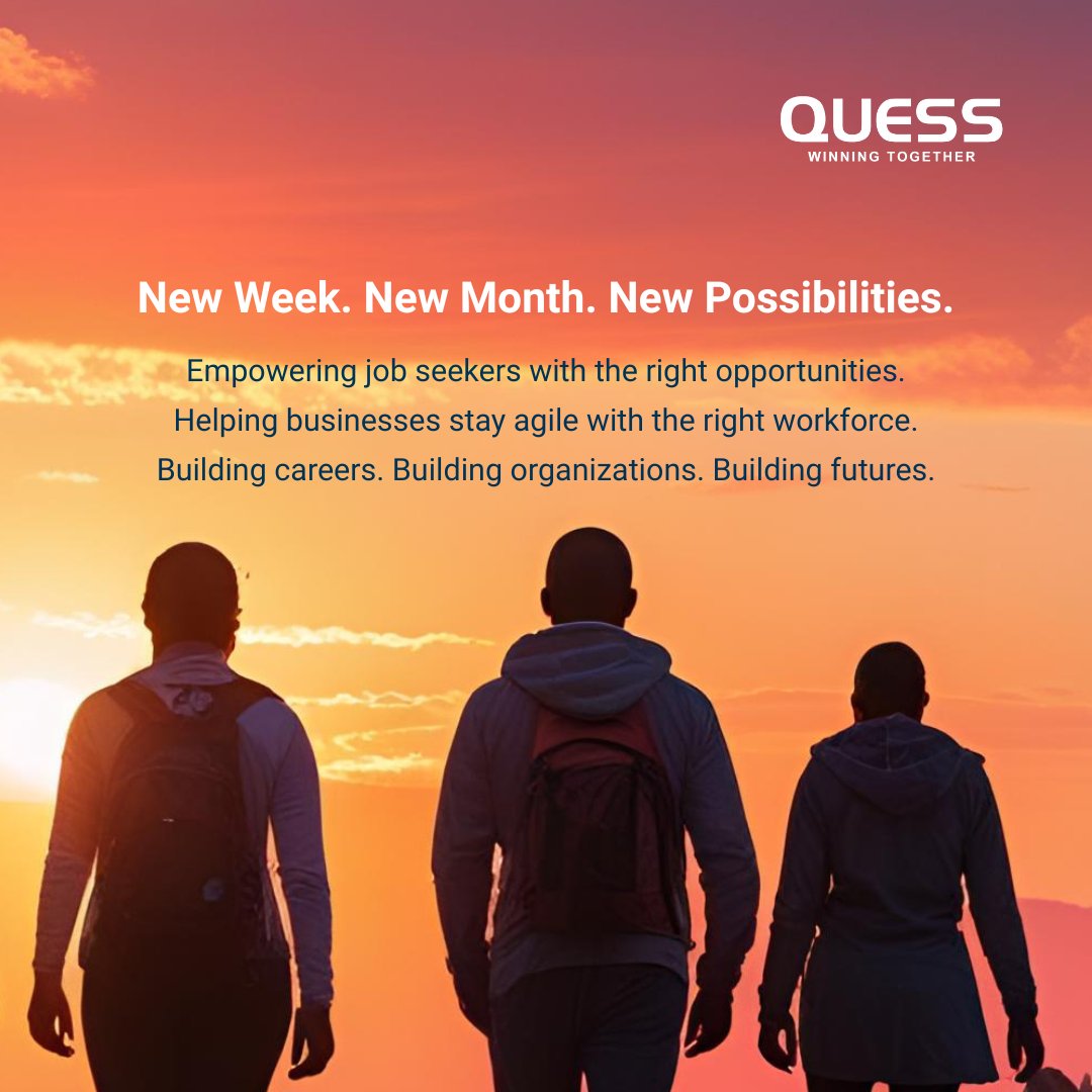 QSS_India's tweet photo. New Month. New Week. New Possibilities.
At Quess, Mondays are more than just the start of a workweek - they’re a fresh opportunity to connect talent with possibilities, and businesses with the workforce they need to grow.
If you’re looking — we’ve got your back.
#Motivation https://t.co/t8FECS7nP4