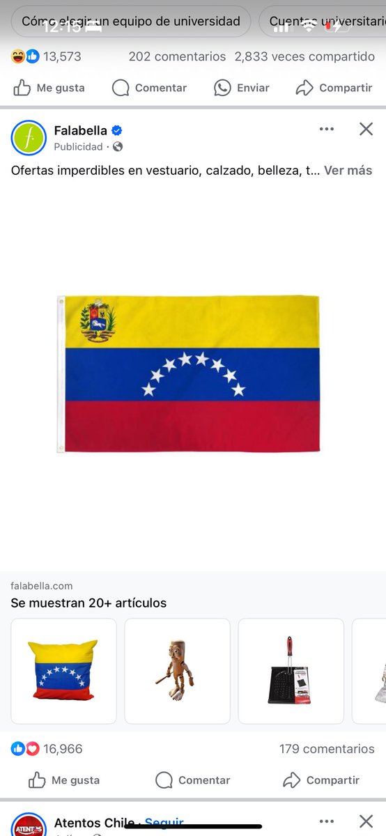 ifuentesa's tweet photo. Me acaba de salir esta publicidad de falabella estoy (????) https://t.co/K3FGzsUBuJ