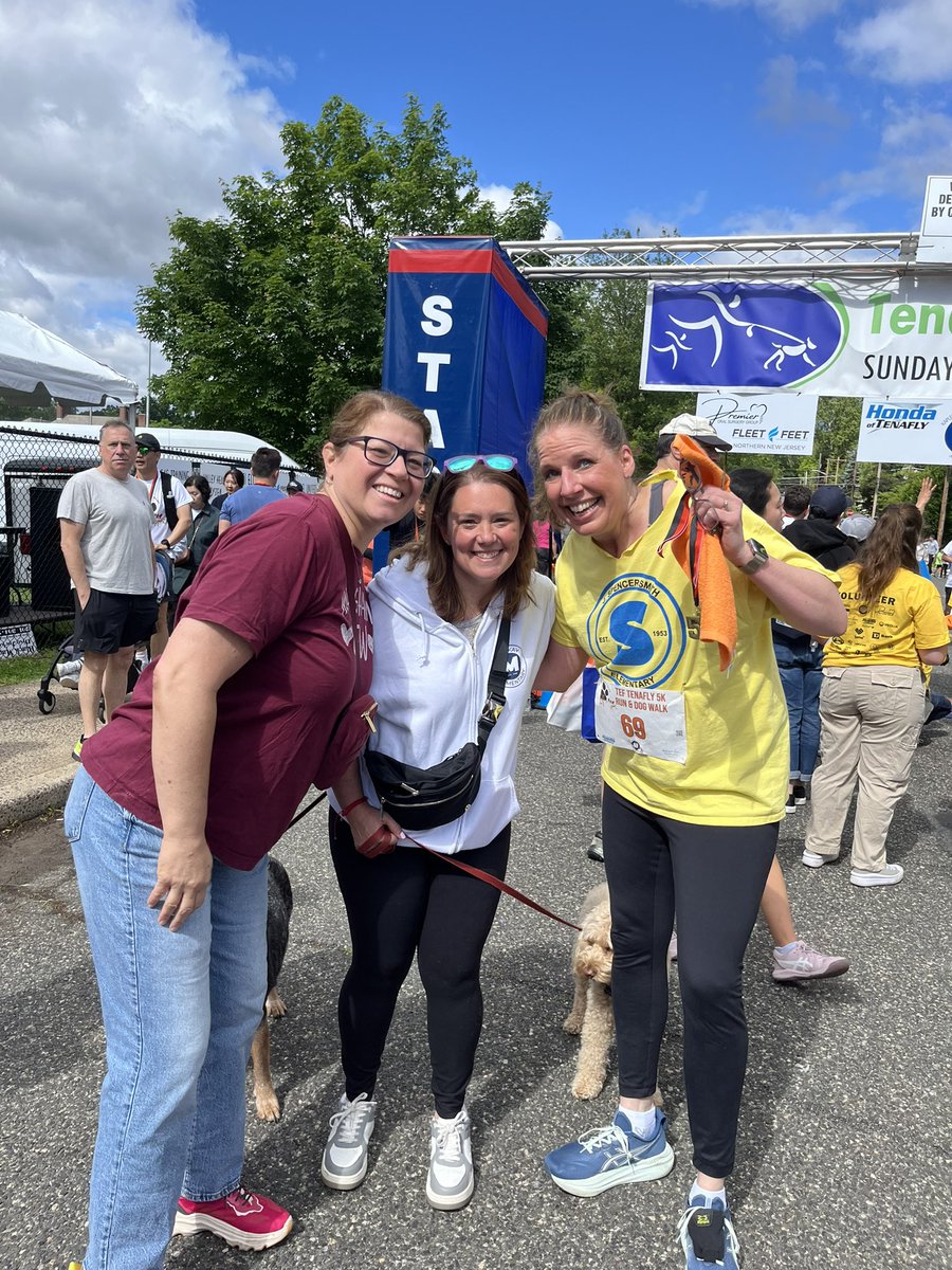 Tenafly5K Princi-Pals! At the finish line!