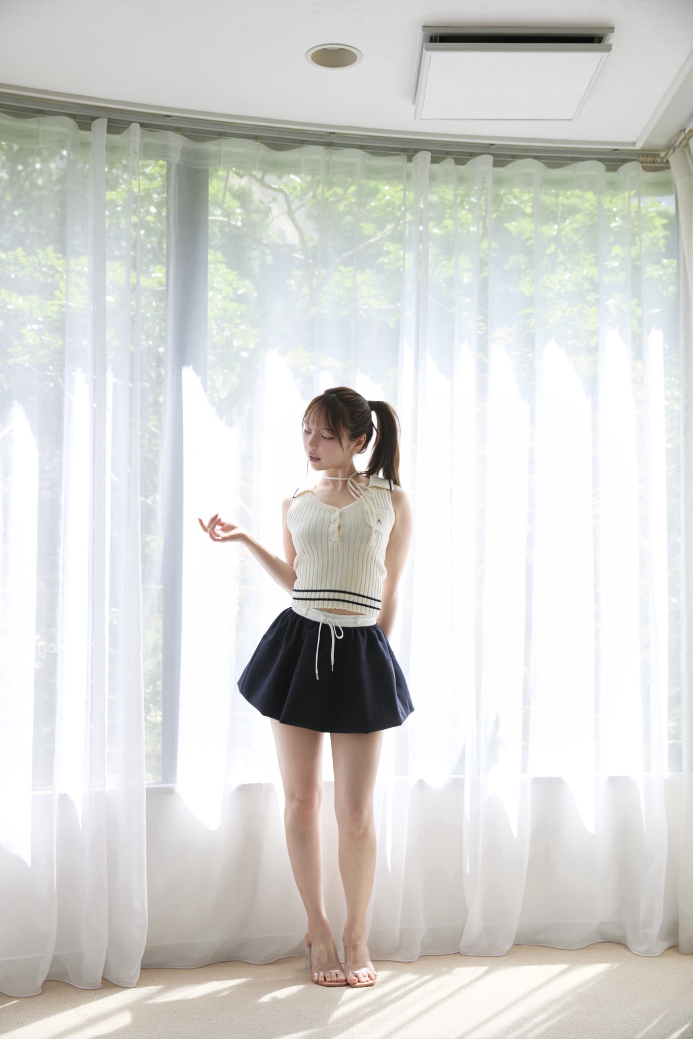 ワンピース ANDMARY Mary logo flare mini dress 実物写真ありandmary Mary logo flare mini dress - メルカリ