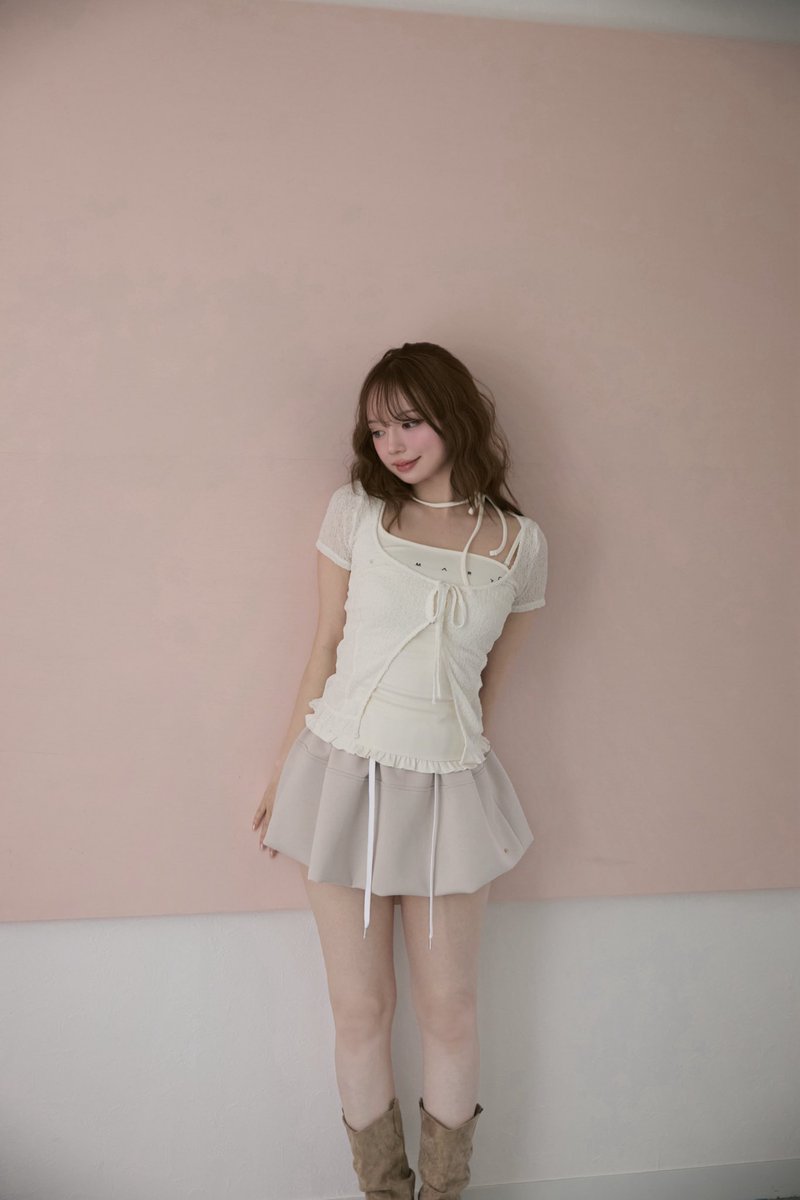andmary Murphy flare mini skirt Sサイズ ANDMARY】Murphy flare mini skirt