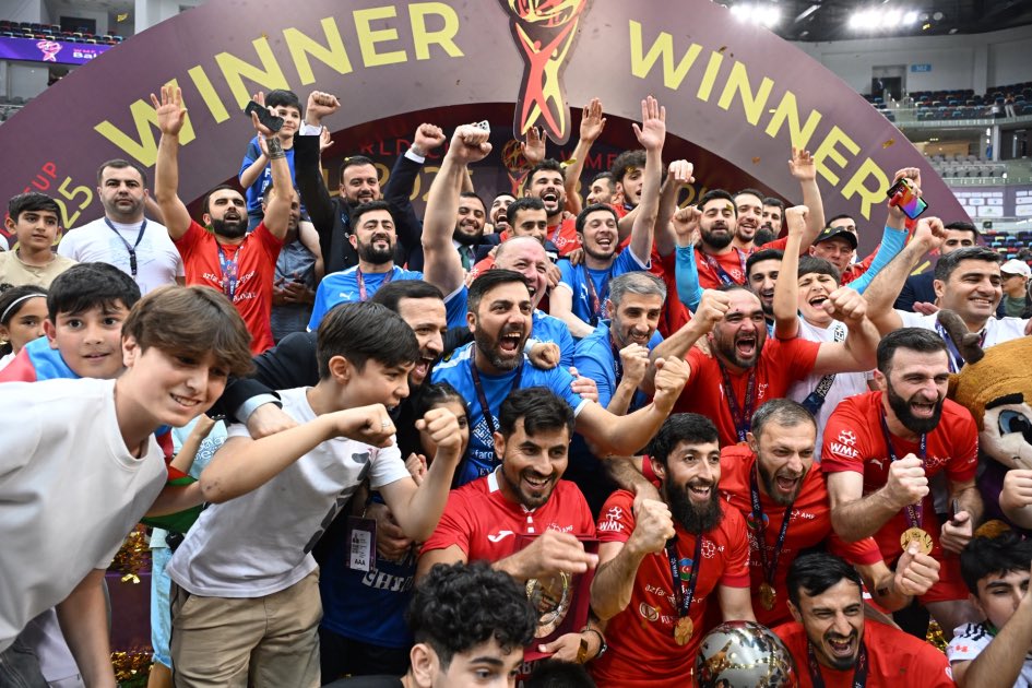1VicePresident's tweet photo. Azərbaycan minifutbol yığması dünya çempionatının qalibidir! 🇦🇿🥇Komandamıza parlaq qələbəyə görə təşəkkür edirəm! Sizinlə fəxr edirik! Milli yığmamızın bütün üzvlərinə möhkəm cansağlığı, güc, enerji və yeni-yeni qələbələr və nailiyyətlər arzulayıram!

The Azerbaijan national minifootball team is the world champion! 🇦🇿🥇
I thank our team for this outstanding victory! We are proud of you!
I wish all the members of our national team strong health, strength, energy, and many more victories and achievements!

Сборная Азербайджана по мини-футболу – чемпион мира! 🇦🇿🥇Благодарю нашу команду за яркую победу! Мы гордимся вами! Желаю всем членам нашей национальной сборной крепкого здоровья, сил, энергии, новых побед и достижений!