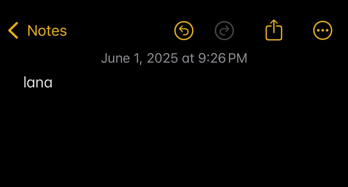 i just met lana del rey and i didn't have a pen or paper so she signed my notes