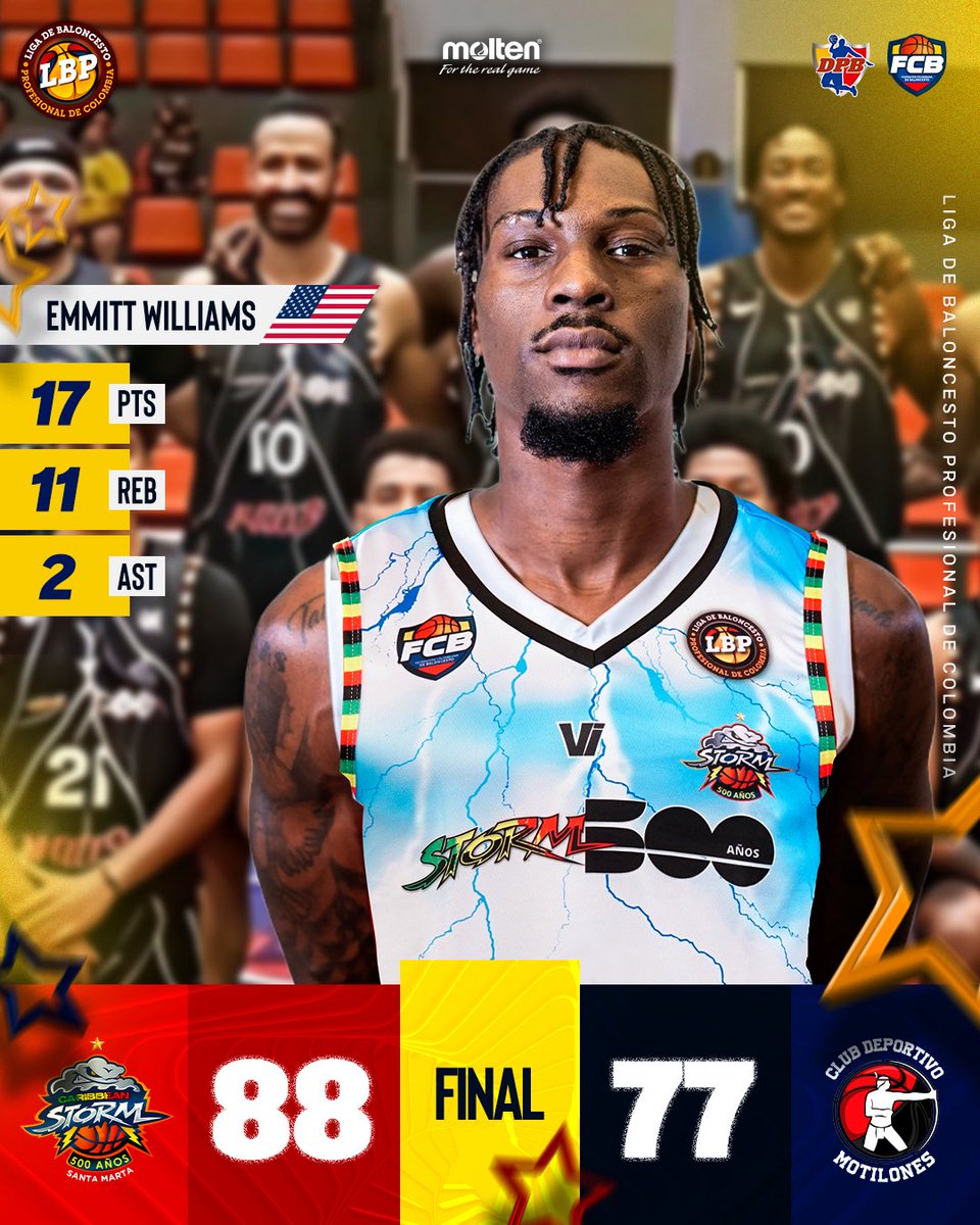 VICTORIA PARA CARIBBEAN 🔥👏🏼

🌟MVP: Emmitt Williams 🇺🇸

#baloncestodecolombia🇨🇴