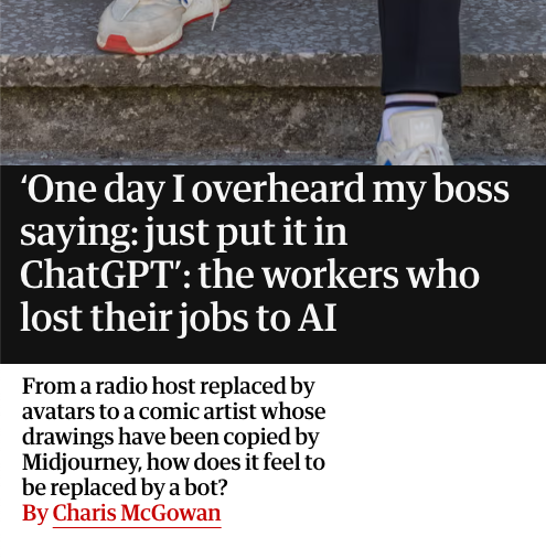 ednewtonrex's tweet photo. More evidence that generative AI competes with the work it's trained on, and the people behind that work.

Illustrators, copywriters, graphic designers out of work.

This is a key reason training data must be licensed, and gen AI training is not fair use

https://t.co/0kPMu4k738 https://t.co/Be4QlYRXiT