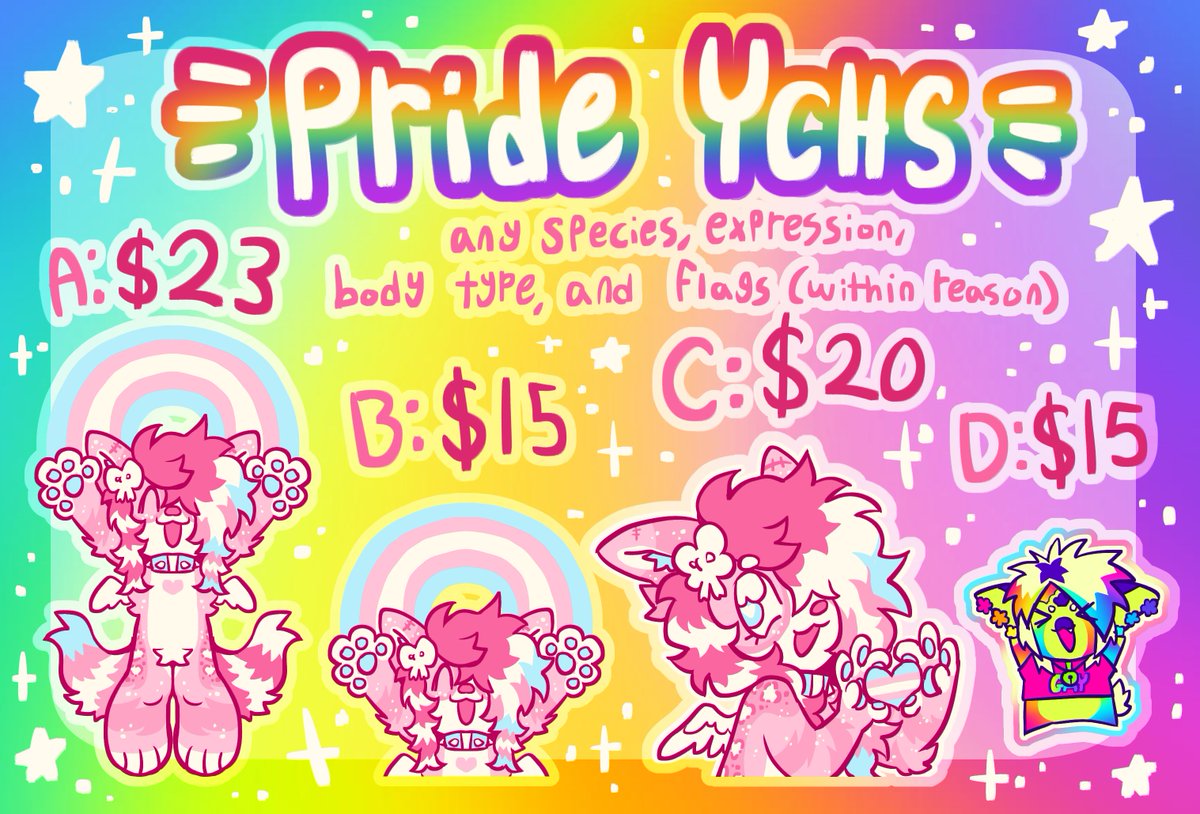 pride ychs are open!! please read all the info in the toyhouse page before ordering :3
#furryart #PrideMonth #ych