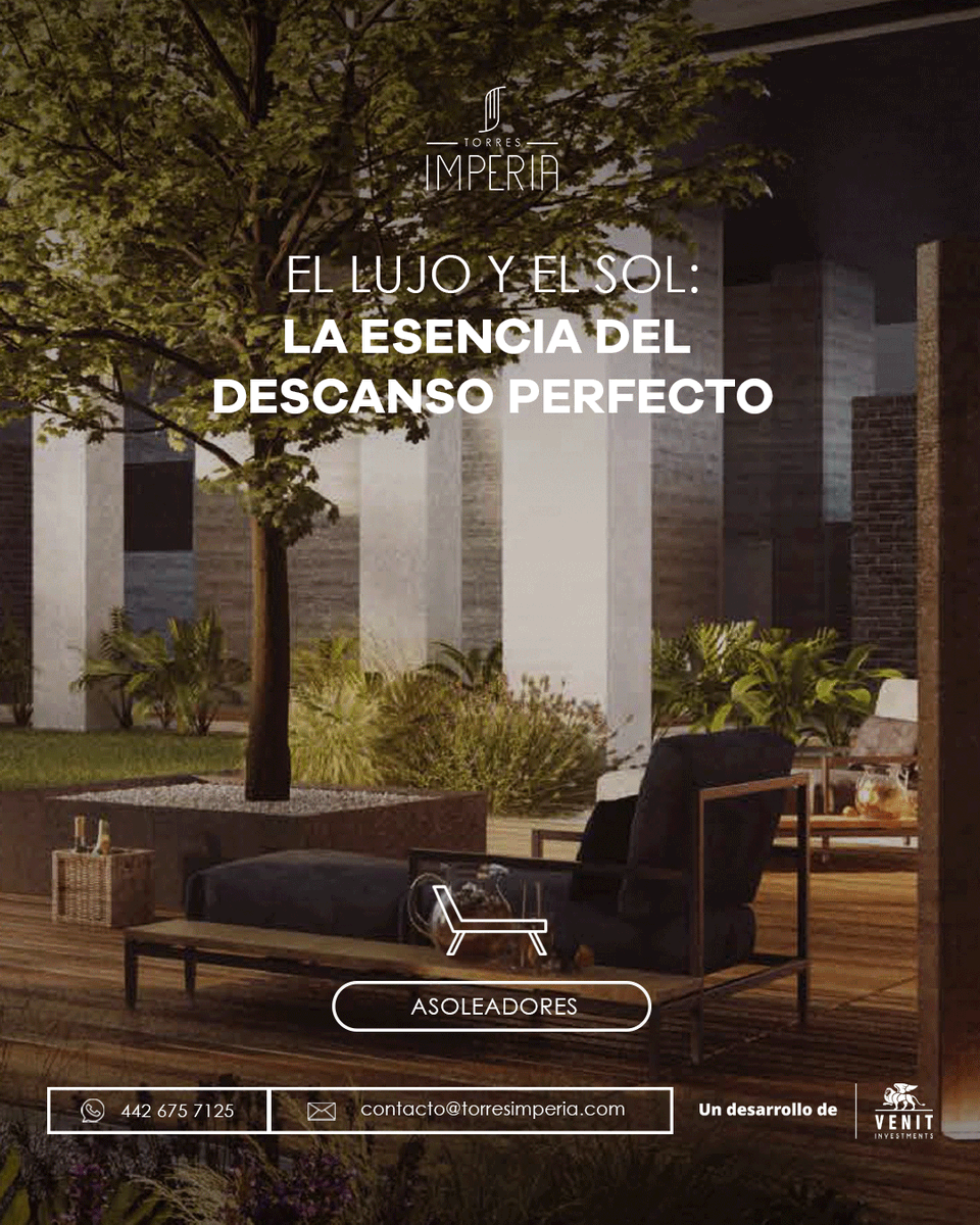 torresimperia's tweet photo. Nuestra zona de asoleadores no es solo un lugar: es una experiencia pensada para quienes saben que el descanso también puede ser un lujo.

💬 442 675 7125 📧 contacto@torresimperia.com
https://t.co/EmfueO7D1i

📍 Anillo Vial Fray Junípero Serra #8270, Qro. https://t.co/BQS9OqhO6X