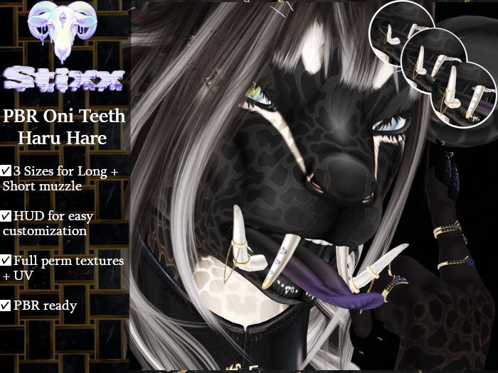 Quix_Squeak's tweet photo. It's here! PBR ready bejeweled oni teeth for the August Haru Hare head, snag em' while they're hot!
https://t.co/YLozQ9ZJOq
#furry #furrycommunity #Secondlife #secondlifefurry https://t.co/mOYGStqTQK