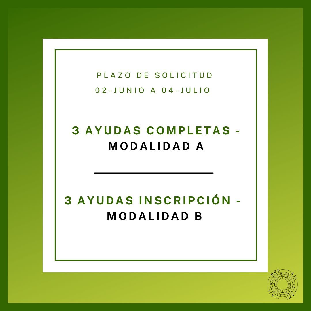 📢 AYUDAS ECONÓMICAS AJL 📢

Para el XXXIX Congreso Internacional de la Asociación de Jóvenes Lingüistas (Vitoria-Gasteiz, 01-03 de octubre de 2025).

🗓️ Plazo de solicitud: 02/06 - 04/07

| 3 ayudas Modalidad A
| 3 ayudas Modalidad B

⬇️ @ajl_2025_

asociacionjoveneslinguistas.org/ayudas-economi…