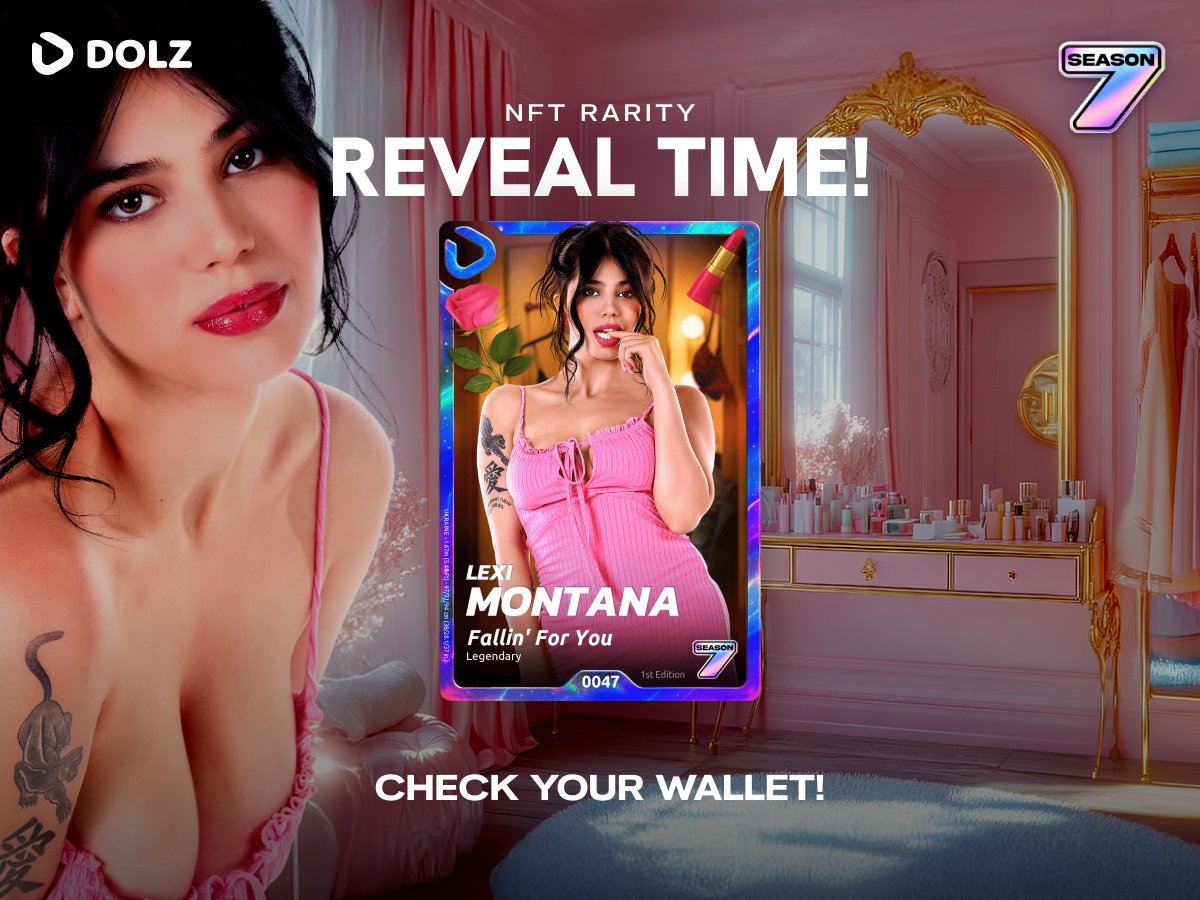 💡 REVEAL IS LIVE! 

You can now discover the rarity of your Lexi Montana NFTs and enjoy the associated content!  

Start trading now on our NFT Marketplace using your $DOLZ tokens.
