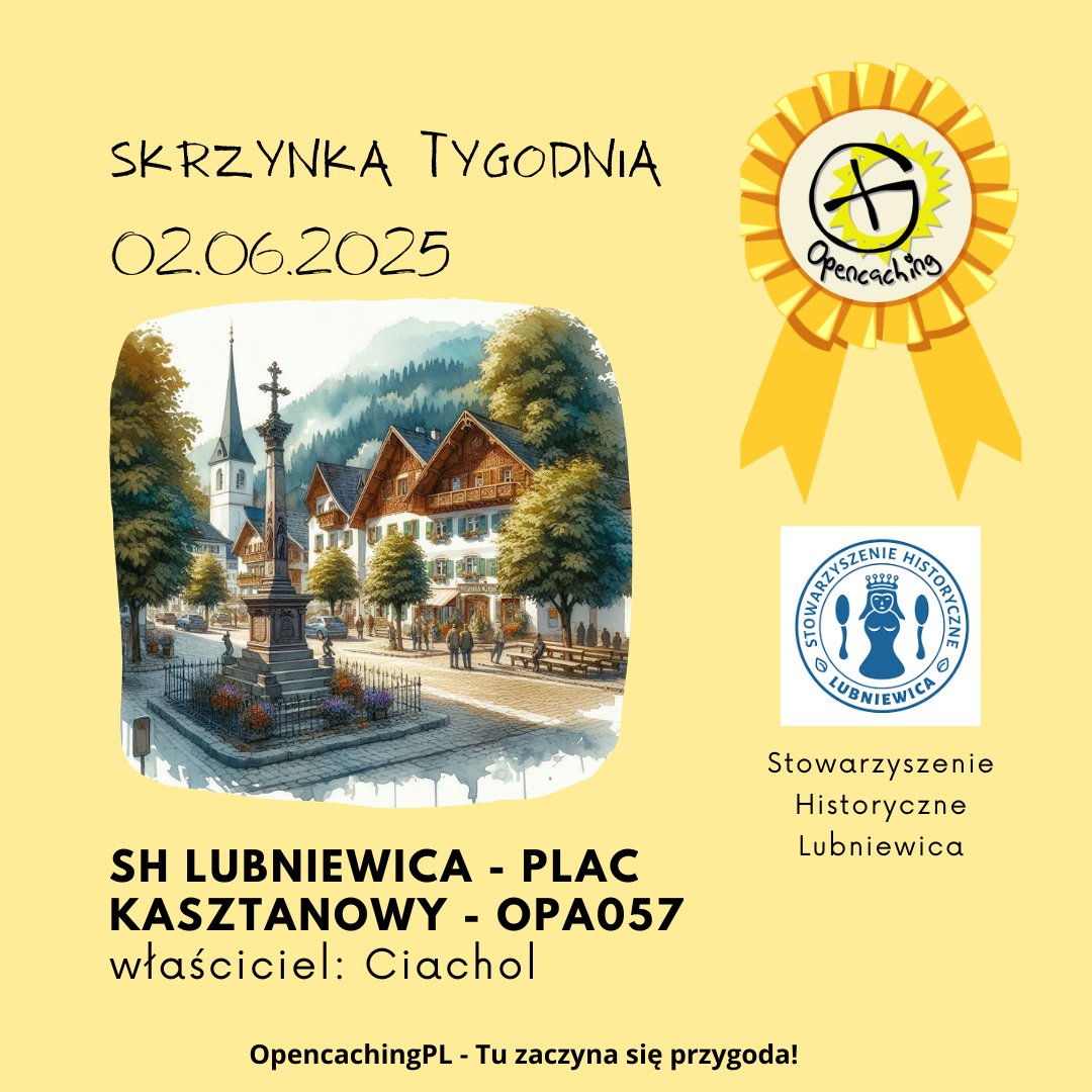 Opencaching1's tweet photo. Nowy tydzień! A z nami nowy kesz tygodnia!
Gratulacje dla Ciachol'a!
Tym razem wyróżniony został kesz: SH Lubniewica - Plac Kasztanowy - OPA057
(https://t.co/CizHt7EFnX)
#opencaching #geocaching #lubniewice #pomnik #rzeźba #plac #kasztany #tuzaczynasięprzygoda https://t.co/cSLeRs6Srh