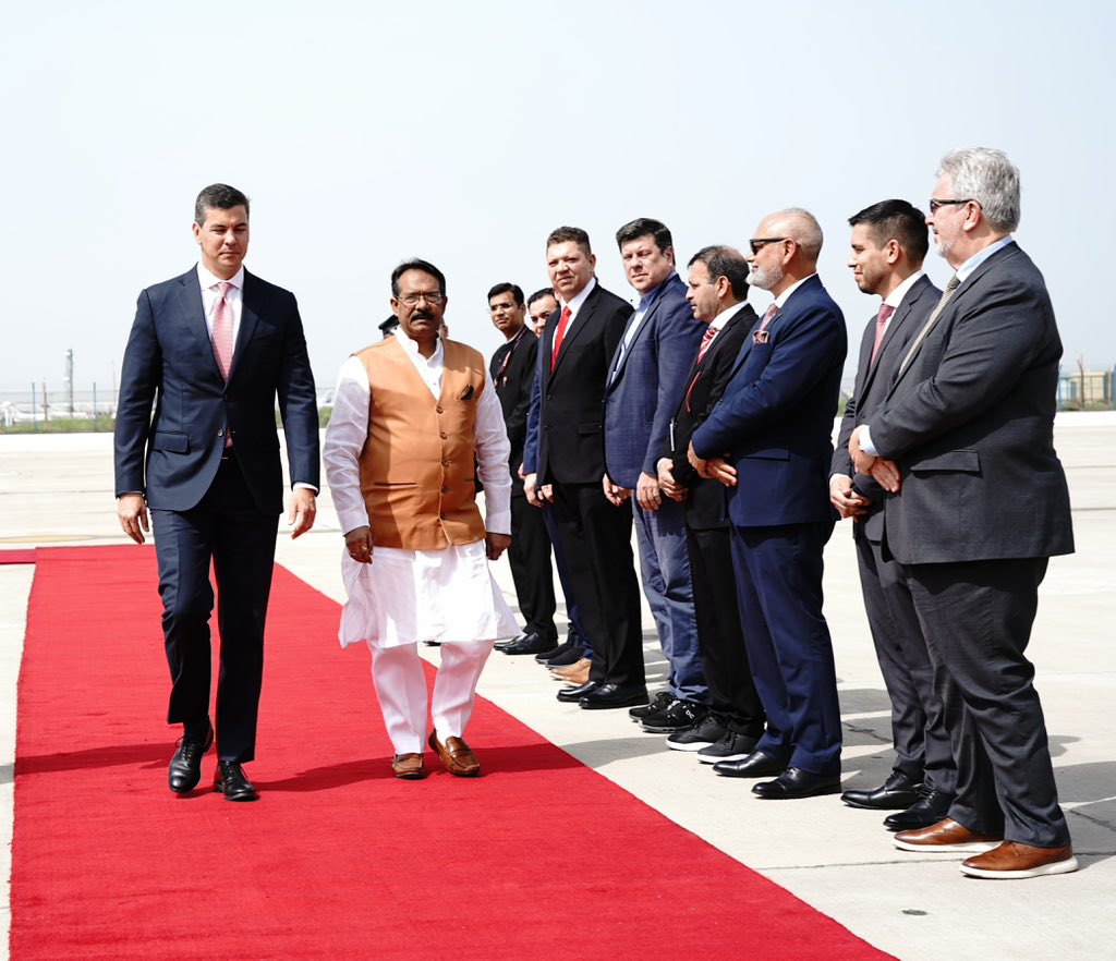 President Santiago Peña Accompanied By Top Leaders