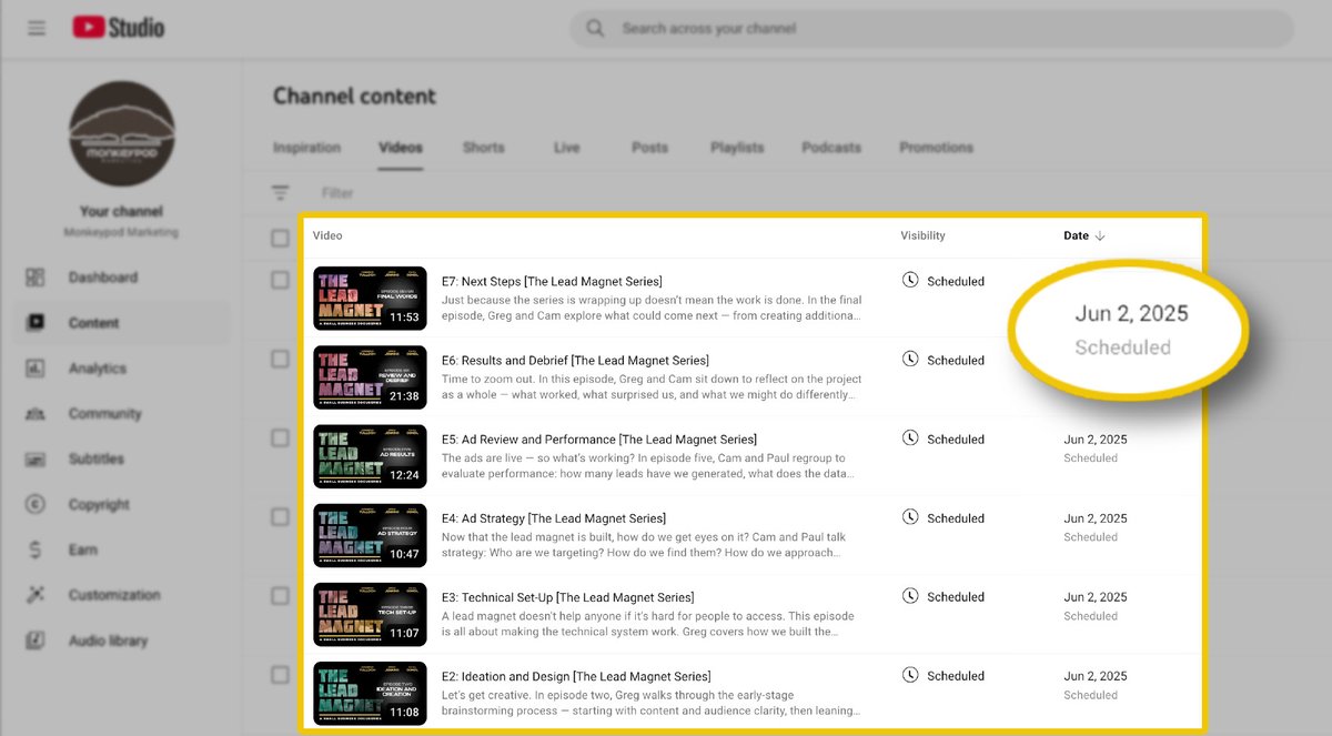 Under 10 hours til the full Lead Magnet series is released on our YouTube channel - tick tock, people. Get your popcorn ready. 🍿⏳