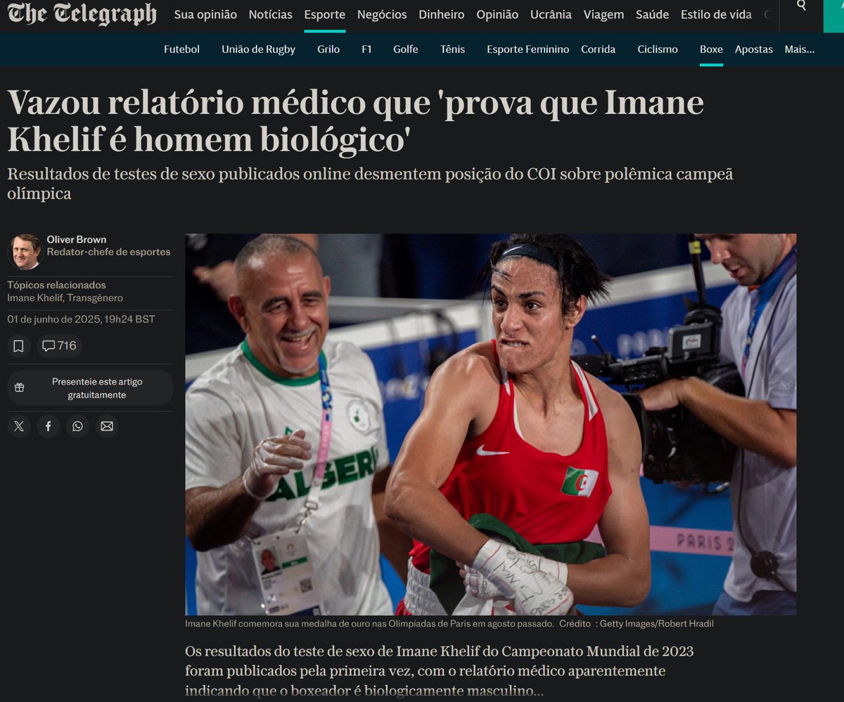 Imagina o QI da galera que falava que era mulher