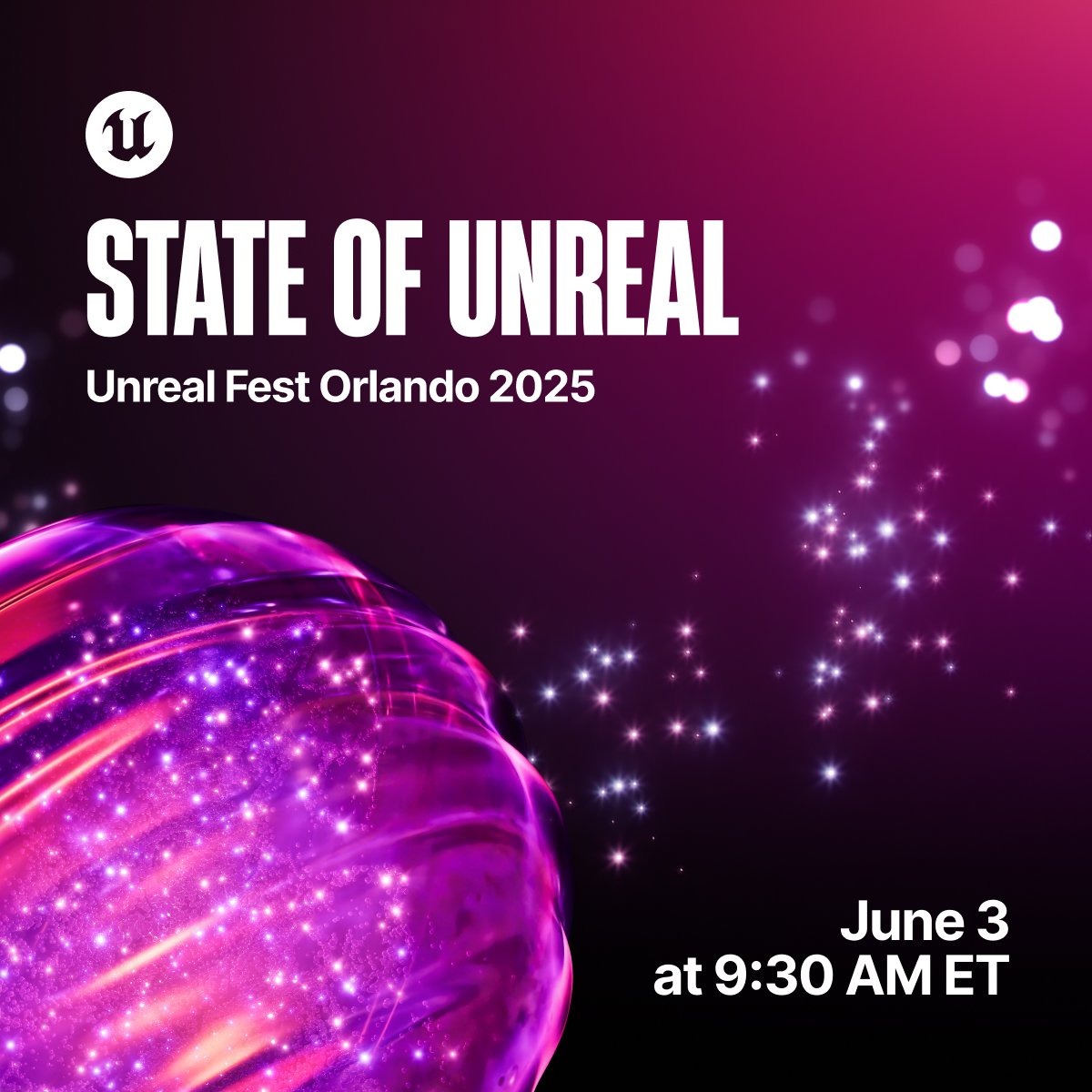 Less than 24 hours to go until <a href="/EpicGames/">Epic Games Store</a> STATE OF UNREAL streams live from Orlando, Florida.

Tune in to the official #SummerGameFest 4K 60FPS livestream at 9:30a ET / 6:30a PT: bit.ly/sgfunreal