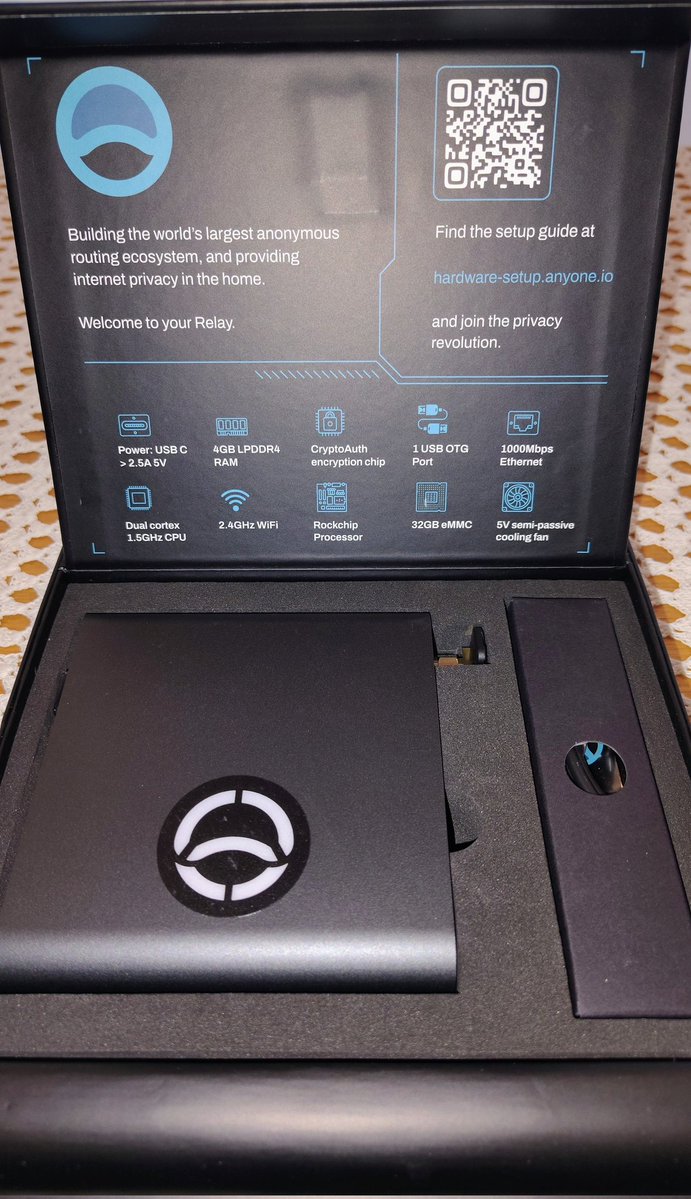 Slav (@mihajlo1002) on Twitter photo My big surprise is here $ANYONE can't wait to help further help this network provide privacy for all! <a href="/AnyoneFDN/">ANyONe Protocol</a>
Big thank you <a href="/Heliumdeploy/">HeliumDeploy ☁️</a> for the delivery of the relay 🙏🏼 My big surprise is here $ANYONE can't wait to help further help this network provide privacy for all! <a href="/AnyoneFDN/">ANyONe Protocol</a>
Big thank you <a href="/Heliumdeploy/">HeliumDeploy ☁️</a> for the delivery of the relay 🙏🏼