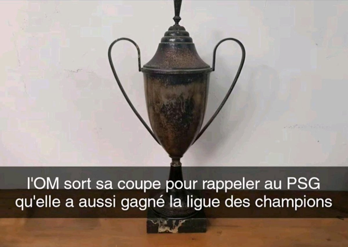 LapMask's tweet image. L'#OM sort sa coupe pour rappeler au #PSG qu'elle a aussi gagné la #LDC 

#PsgInter #PSGINT #dembele #dembeleBO #Doue