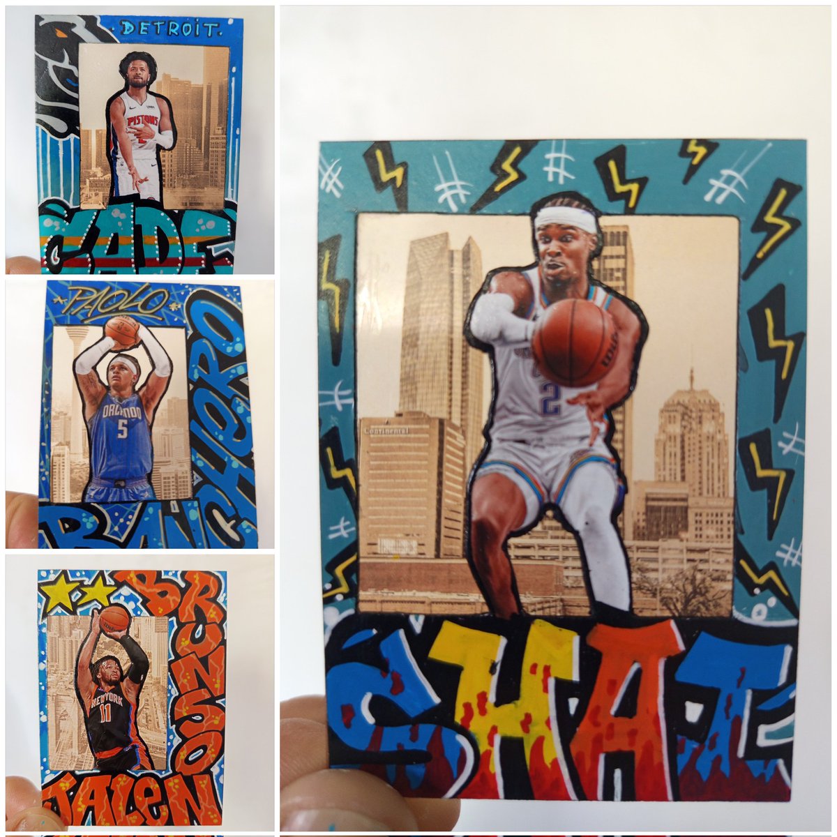 AbesAserbAzbeck's tweet photo. Ola .
Les 8 dernieres.
Impression sur papier rétro pour la ville.
15 cartes one of one .
Je pense pas en refaire .
Si intéressé.  Dm moi!)
#CardsAddict
#AllcardsAddict
#CustomCards https://t.co/u9Eiv1wmAu