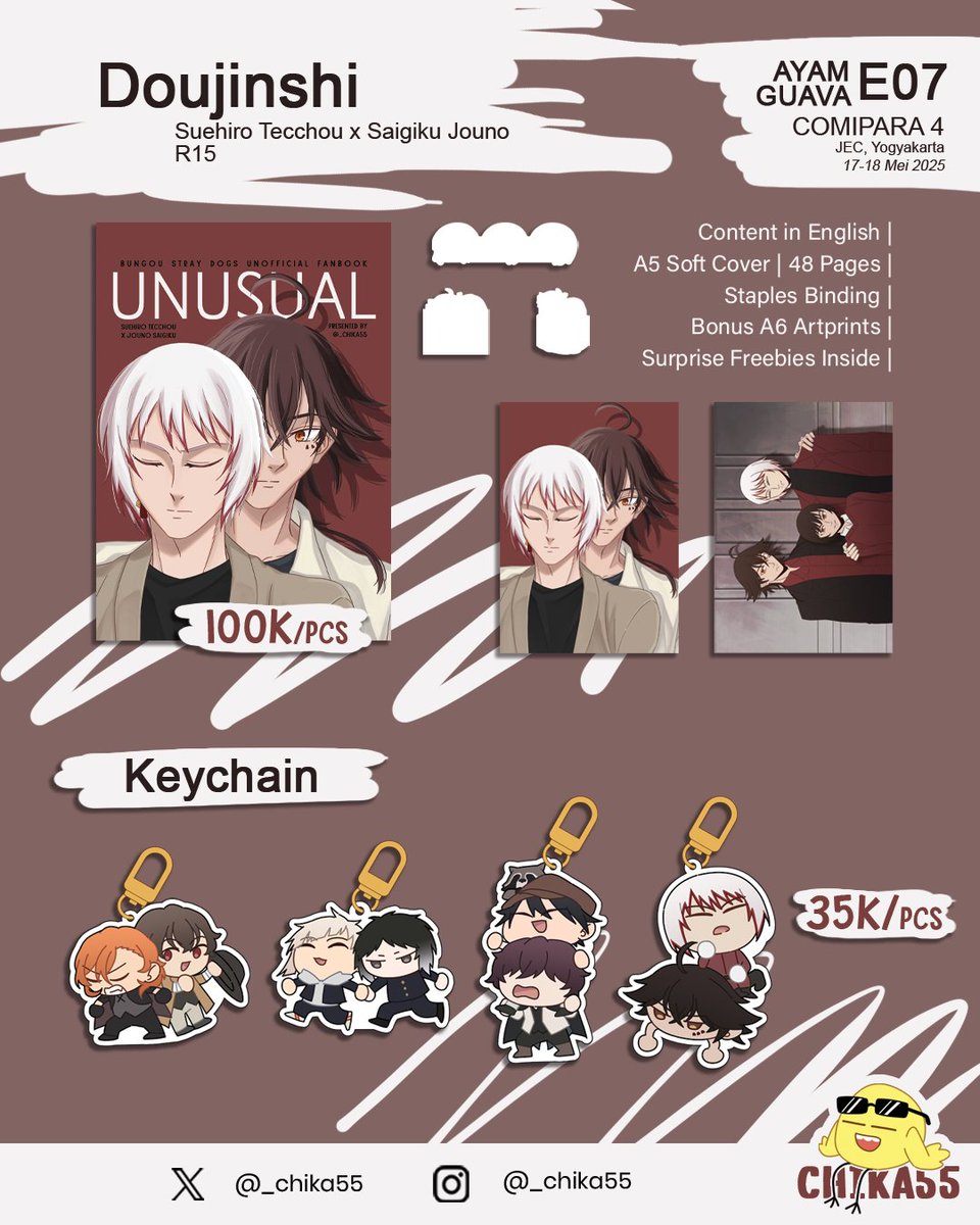 _chika55's tweet photo. [ Shares are <3 ]

Hallo, aku buka PO bubaran event ( #comipara4 ) buat mail order, boleeh mampir heheheh

🗓️ PO 2-12 Juni 2025
📦 Manual Shipment
💬 GI (wriolette, cynonari, kavetham) BSD (suegiku, dachuu, atsuaku, poeran)
🔗 https://t.co/PnrhQmcnJ0 https://t.co/SF9hGdc7Zj