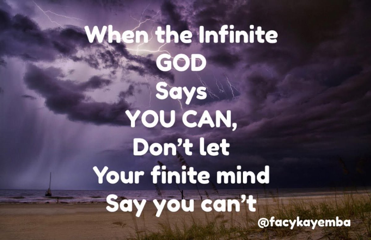 facykayemba's tweet photo. Often our prayer requests are influenced by our finite mind. Letโs abide in Him and we will go beyond the finite to reach what the infinite God has in mind for us. Dream big. Pray big. Let God surprise YOU!
#dreambig #praybig
#mindset #mindsetquotes #winnersmindset #renewyourmind