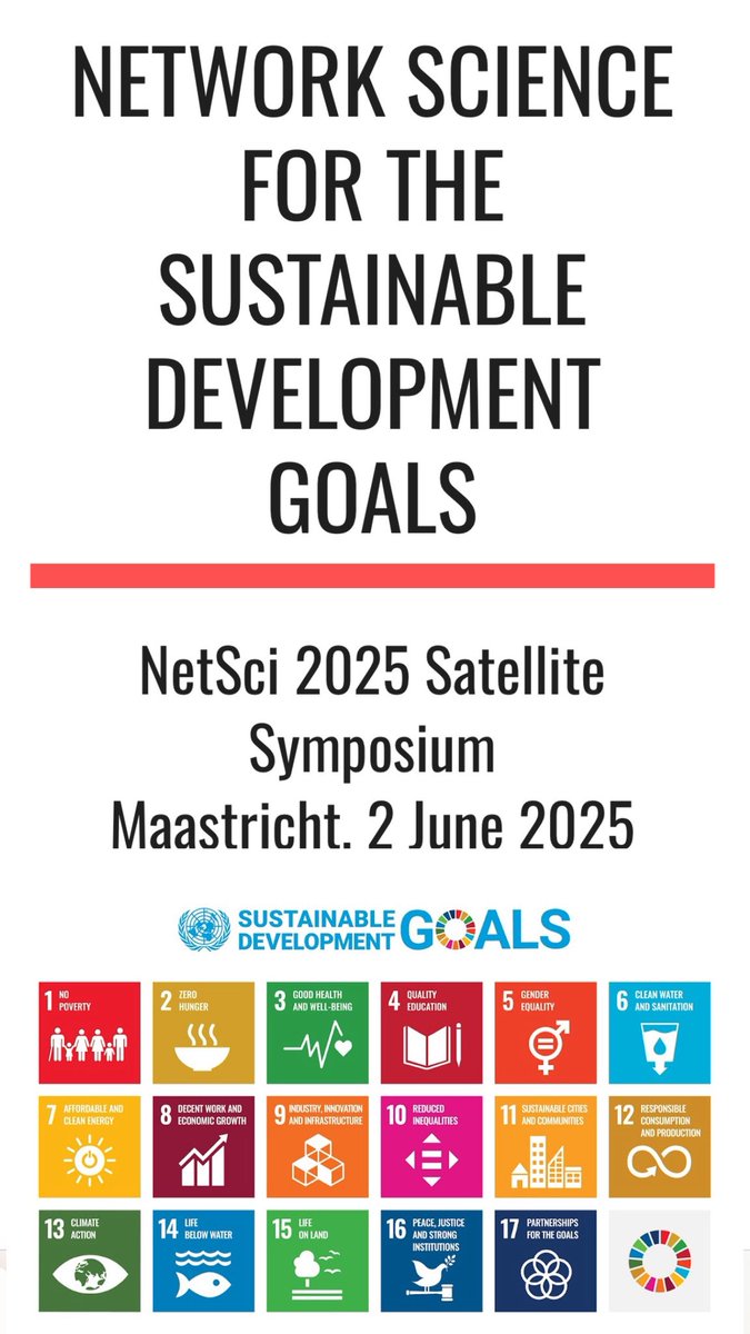 _a_l_s's tweet image. Interested in predicting cancer indicator from SDGs using complex networks & AI? Join us this afternoon at the Satellite Symposium: NETWORK SCIENCE FOR THE SUSTAINABLE DEVELOPMENT GOALS in Maastricht MECC! @elisa_omodei
#NetworkScience #SDGs #AI
Info 👉🏻 sites.google.com/view/netsci4sd…