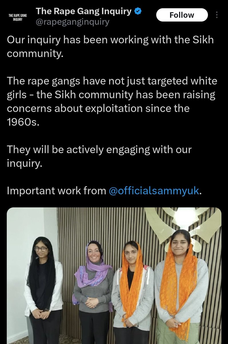 SikhPressAssociation (@sikhpa) on Twitter photo A national "Rape Gang Inquiry" support group is working with Sikh Youth UK to ensure the impact of grooming (rape) gangs on British Sikhs is included in any official inquiry.
SYUK are running emergency seminars across England on the issue.
Media inquiries- Media@sikhpa.com A national "Rape Gang Inquiry" support group is working with Sikh Youth UK to ensure the impact of grooming (rape) gangs on British Sikhs is included in any official inquiry.
SYUK are running emergency seminars across England on the issue.
Media inquiries- Media@sikhpa.com