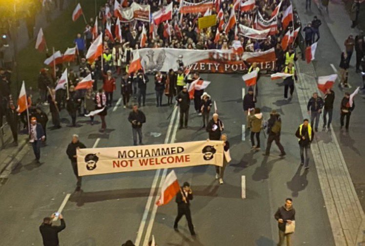 "Mohammed not welcome." In Poland they have clear ideas.