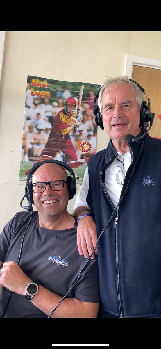 oldmanradd's tweet photo. Lovely photo from yesterday when ⁦@AndrewHall99⁩ and ⁦@AllanLamb294⁩ joined us on ⁦@BBCSport⁩ commentary at Wantage Road. Collective noun for ⁦@NorthantsCCC⁩ captains? Lots of reaction on the Cricket Show ⁦@BBCNorthampton⁩ from 1800 this evening. https://t.co/MXYIiiHUlK
