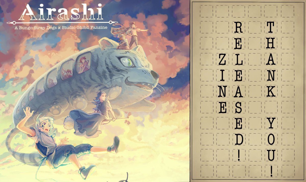 Airashī: A Studio Ghibli/BSD Zine: RELEASED tweet media