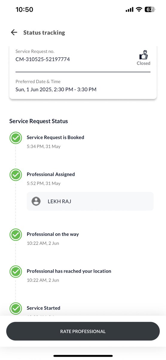 masterranjyot's tweet photo. @eurekaforbes Despite acknowledging and apologizing earlier for wrongly updating the service status without a visit, the same thing has happened again. No one came to my house, yet the status shows “Resolved” and “Completed.” Unacceptable. #PoorService #EurekaForbes https://t.co/j6Vc3Losgr