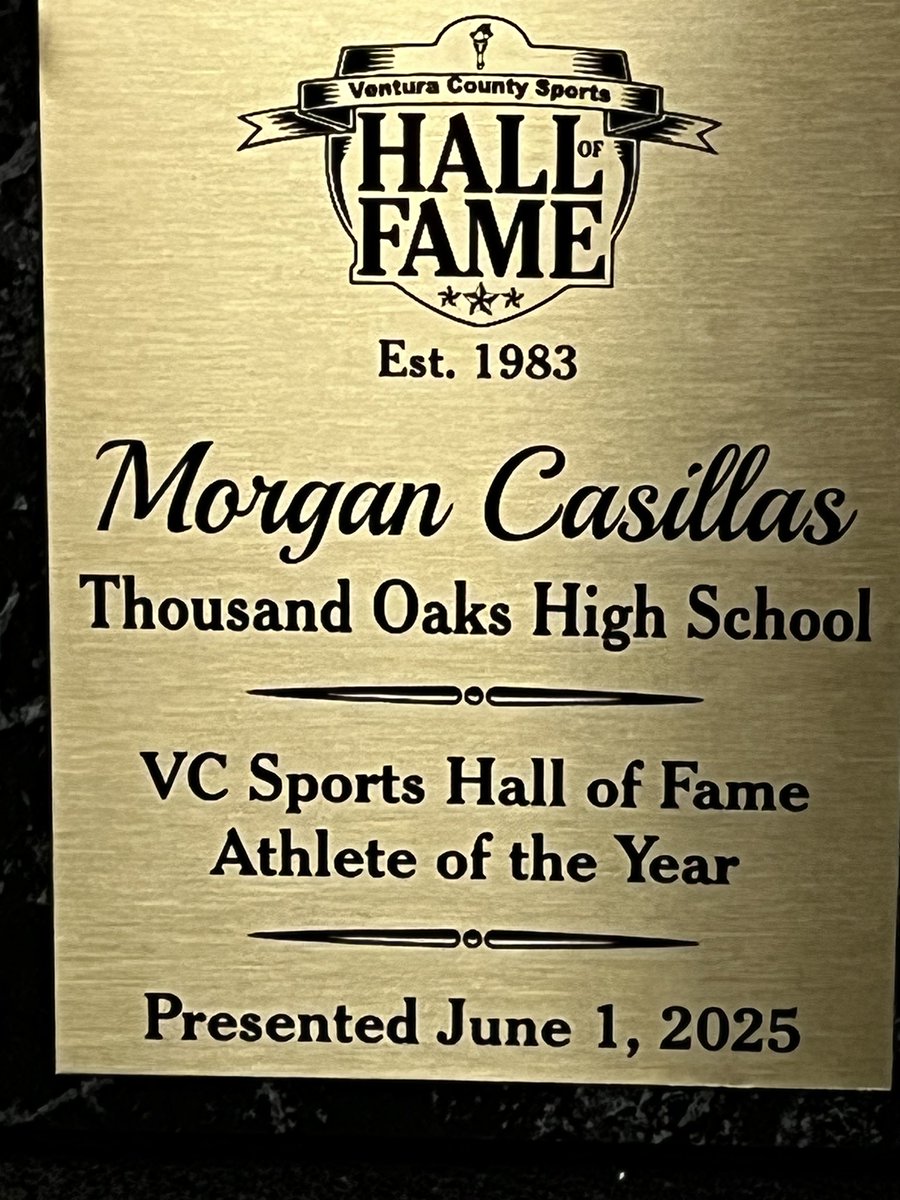 Thousand Oaks High School Female Athlete of the Year! Proud of her hard work and dedication! 4 year varsity player in basketball and softball, 2 years in flag football. <a href="/MorganCasillas9/">Morgan_Casillas</a>