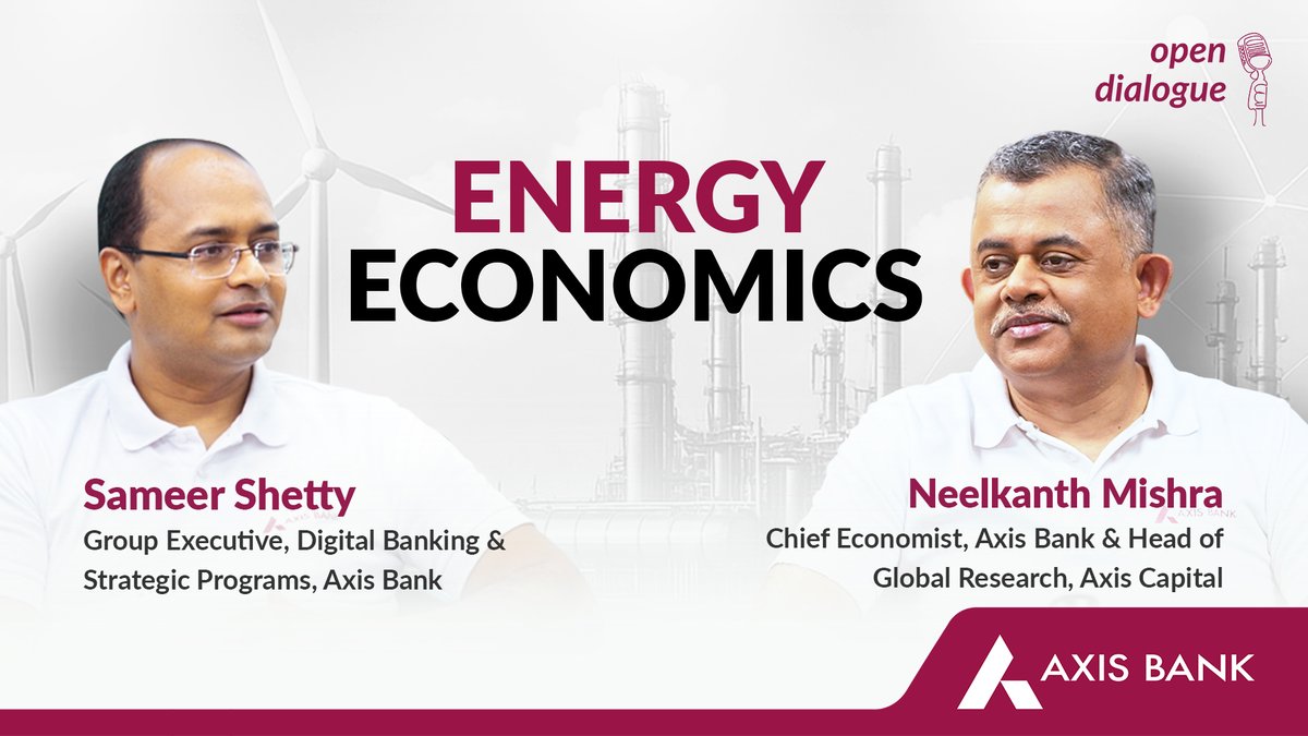Axis Bank (@axisbank) on Twitter photo How energy influencesΒ growth, inflation, and a country's economic future? Find out in our latest Open Dialogue episode, Energy Economics. Tune in now! How energy influencesΒ growth, inflation, and a country's economic future? Find out in our latest Open Dialogue episode, Energy Economics. Tune in now!