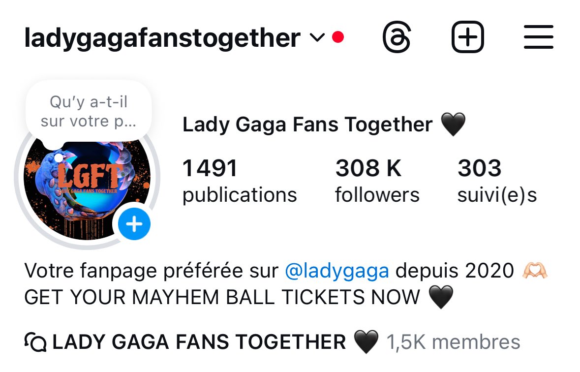 LE COMPTE INSTAGRAM IS BACK!!!
Merci à tous pour votre soutien et votre aide &amp; PAWS UP FOREVER 🖤 
instagram.com/ladygagafansto…