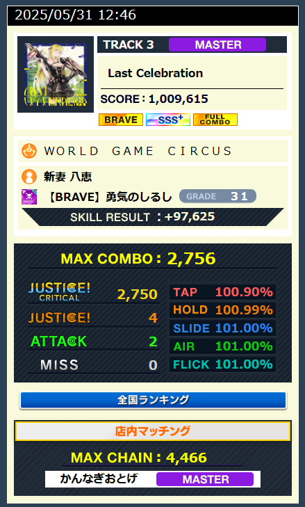 si_tta's tweet photo. IGPCのプレー見返してたけど、たしかに自選キレッキレだったww
課題曲も一発スコアにしては文句なしだったと思う
#IGPC #やーポ https://t.co/Hnp2yEOnIG