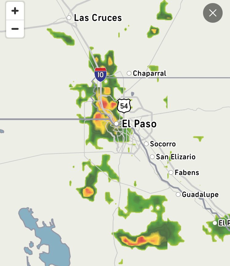 Aldo Acosta (@aacosta26_kint) on Twitter photo Finalmente llega la lluvia a nuestra región acompañada de relampagos. Hay la posibilidad de que dure en las siguientes horas. No esperamos nada severo hasta el momento. <a href="/ElPasoYa/">Univision26</a> Finalmente llega la lluvia a nuestra región acompañada de relampagos. Hay la posibilidad de que dure en las siguientes horas. No esperamos nada severo hasta el momento. <a href="/ElPasoYa/">Univision26</a>