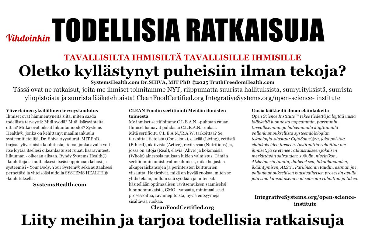 AnneHiTFH's tweet image. Delivering #RealSolutions
@va_shiva 

Join us
We’re TruthFreedomHealth.com the international community dedicated to ShatterTheSwarm.com