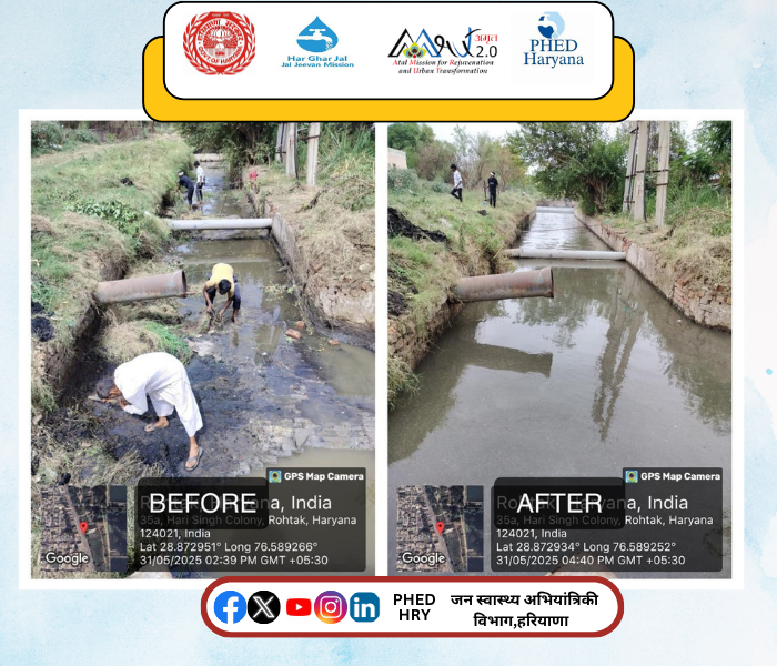 Public Health Engineering Department, Haryana (@phedhry) on Twitter photo рдЬрдирд╕реНрд╡рд╛рд╕реНрдереНрдп рдЕрднрд┐рдпрд╛рдВрддреНрд░рд┐рдХреА рд╡рд┐рднрд╛рдЧ рджреНрд╡рд╛рд░рд╛ рд░реЛрд╣рддрдХ рд╢рд╣рд░ рдХреЗ рд╡рд┐рднрд┐рдиреНрди рдХреНрд╖реЗрддреНрд░реЛрдВ рдореЗрдВ рдЖрдЧрд╛рдореА рд╡рд░реНрд╖рд╛ рдЛрддреБ рдХреА рддреИрдпрд╛рд░рд┐рдпреЛрдВ рдХреЗ рддрд╣рдд рдирд╛рд▓реЛрдВ рдХреА рд╕рдлрд╛рдИ рдХрд╛ рдХрд╛рд░реНрдп рдХрд┐рдпрд╛ рдЬрд╛ рд░рд╣рд╛ рд╣реИред рдЗрд╕ рдкреНрд░рдпрд╛рд╕ рдХреЗ рдорд╛рдзреНрдпрдо рд╕реЗ рд╡рд┐рднрд╛рдЧ рдЬрд▓рднрд░рд╛рд╡ рд╕реЗ рдмрдЪрд╛рд╡ рдХреЗ рд▓рд┐рдП рдЙрдЪрд┐рдд рдХрджрдо рдЙрдард╛ рд░рд╣рд╛ рд╣реИ| <a href="/cmohry/">CMO Haryana</a> <a href="/RanbirGangwa/">Ranbir Singh Gangwa (рдореЛрджреА рдХрд╛ рдкрд░рд┐рд╡рд╛рд░)</a> <a href="/amrut_MoHUA/">AMRUT 2.0</a> рдЬрдирд╕реНрд╡рд╛рд╕реНрдереНрдп рдЕрднрд┐рдпрд╛рдВрддреНрд░рд┐рдХреА рд╡рд┐рднрд╛рдЧ рджреНрд╡рд╛рд░рд╛ рд░реЛрд╣рддрдХ рд╢рд╣рд░ рдХреЗ рд╡рд┐рднрд┐рдиреНрди рдХреНрд╖реЗрддреНрд░реЛрдВ рдореЗрдВ рдЖрдЧрд╛рдореА рд╡рд░реНрд╖рд╛ рдЛрддреБ рдХреА рддреИрдпрд╛рд░рд┐рдпреЛрдВ рдХреЗ рддрд╣рдд рдирд╛рд▓реЛрдВ рдХреА рд╕рдлрд╛рдИ рдХрд╛ рдХрд╛рд░реНрдп рдХрд┐рдпрд╛ рдЬрд╛ рд░рд╣рд╛ рд╣реИред рдЗрд╕ рдкреНрд░рдпрд╛рд╕ рдХреЗ рдорд╛рдзреНрдпрдо рд╕реЗ рд╡рд┐рднрд╛рдЧ рдЬрд▓рднрд░рд╛рд╡ рд╕реЗ рдмрдЪрд╛рд╡ рдХреЗ рд▓рд┐рдП рдЙрдЪрд┐рдд рдХрджрдо рдЙрдард╛ рд░рд╣рд╛ рд╣реИ| <a href="/cmohry/">CMO Haryana</a> <a href="/RanbirGangwa/">Ranbir Singh Gangwa (рдореЛрджреА рдХрд╛ рдкрд░рд┐рд╡рд╛рд░)</a> <a href="/amrut_MoHUA/">AMRUT 2.0</a>