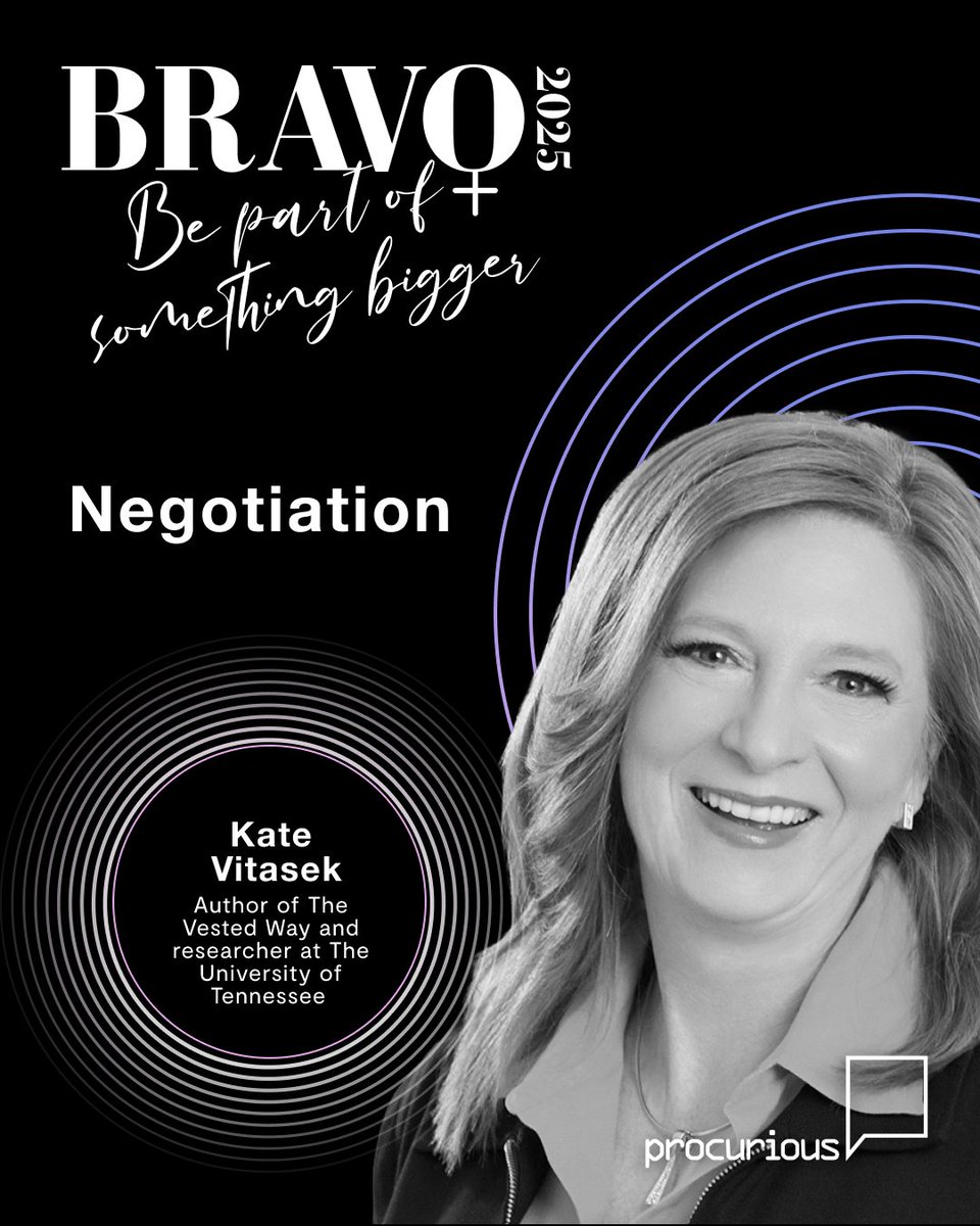 BRAVO members, join Kate Vitasek for a masterclass on relational contracting &amp; value-based negotiation. Don’t miss it—secure your spot now.

🌏 APAC: 1–2:30 PM AEST → eu1.hubs.ly/H0kC3Gz0
🌍 EMEA: 12–1:30 PM BST → eu1.hubs.ly/H0kC4cR0

#BRAVO #Negotiation #Procurement