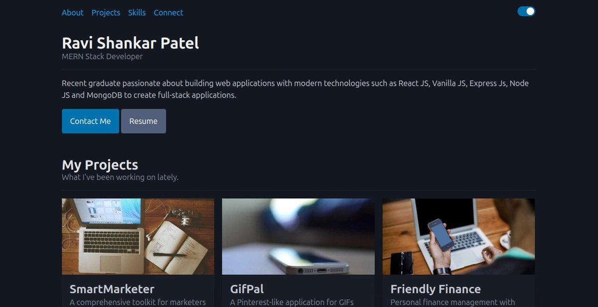 ravipatelctf's tweet image. What can I improve in new Developer Portfolio?
ravipatelctf.netlify.app