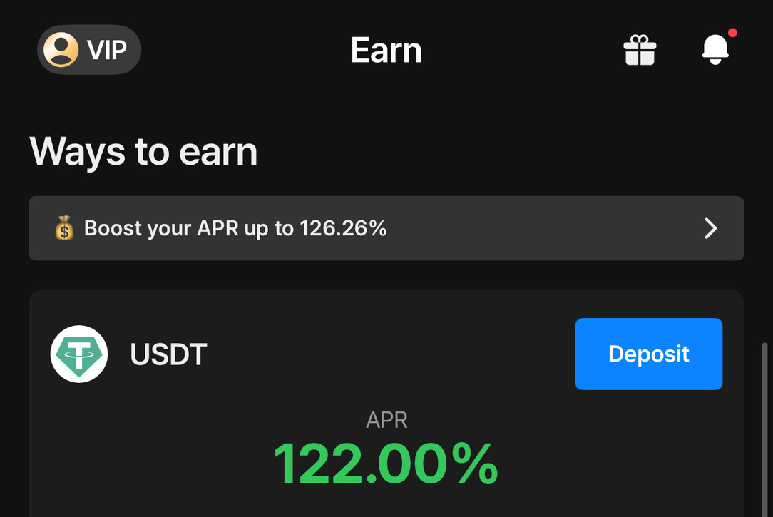 【Flipster 122% APR活動已經開始了⏰ 】

經過昨天第一天122% <a href="/flipster_io/">Flipster</a> 有史以來最高的加碼APR活動，今天看到拿到的金額真的是有開心的感覺😊

提醒 #flipster 要參加122% APR活動的朋友，還來得及，活動到6/14！

每天要記得刷25萬交易量，刷的秘訣在影片：youtu.be/GwW-SuTPOqk?si…

🌟 還沒有