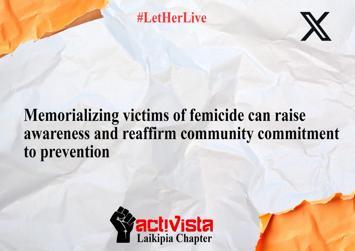 NAKURU MAYOR (@morgan_ke1) on Twitter photo Memorializing victims of femicide is more than mourning, it's a declaration of community commitment to prevention. Let remembrance ignite resistance.
#LetHerLive
Break The Silence
<a href="/Activista_031/">Activista Laikipia</a>
<a href="/EcoVistaKE/">EcoVistaKe</a>
<a href="/Activista047/">Activista Nairobi Chapter</a>
<a href="/ActivistaKisumu/">Activista Kisumu</a>
<a href="/Activista030/">Activista Baringo</a>
@ActvistaHBay Memorializing victims of femicide is more than mourning, it's a declaration of community commitment to prevention. Let remembrance ignite resistance.
#LetHerLive
Break The Silence
<a href="/Activista_031/">Activista Laikipia</a>
<a href="/EcoVistaKE/">EcoVistaKe</a>
<a href="/Activista047/">Activista Nairobi Chapter</a>
<a href="/ActivistaKisumu/">Activista Kisumu</a>
<a href="/Activista030/">Activista Baringo</a>
@ActvistaHBay
