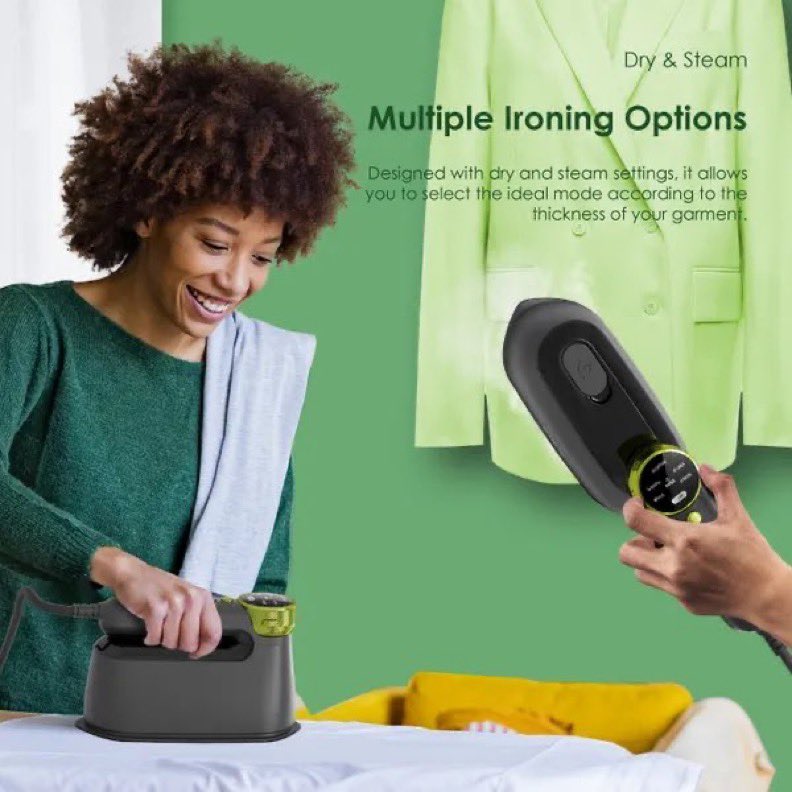 Dannie_stevon's tweet photo. The oraimo SmartIron portable Electric Iron is sleek with multiple ironing options
Order your now with the link Below👇

Use coupon code : 0LIN5YJDGA07 for additional discount https://t.co/H0fXGn1Hsp