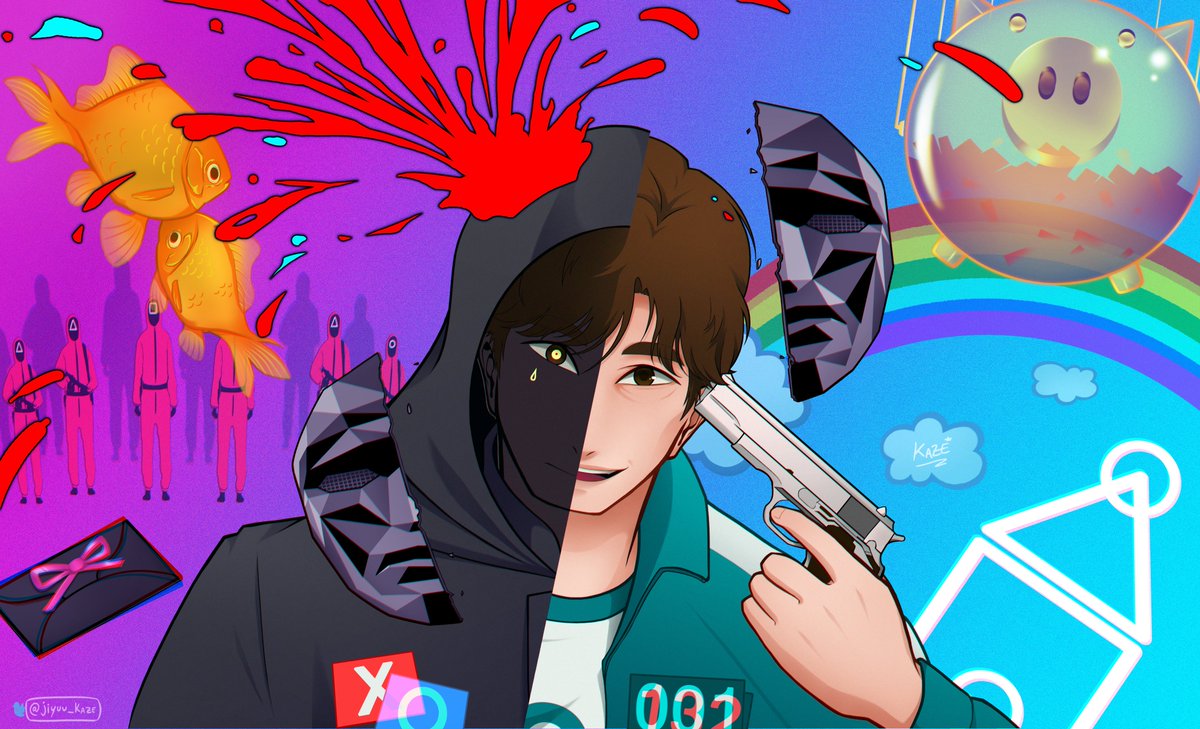 jiyuu_kaze's tweet photo. 🎵'Cause I feel
I can't always show my everything to you🎶
#SquidGame #squidgame3 #HwangInHo #player001 #frontman #youngill #player132 https://t.co/gzFw5Jn1tO