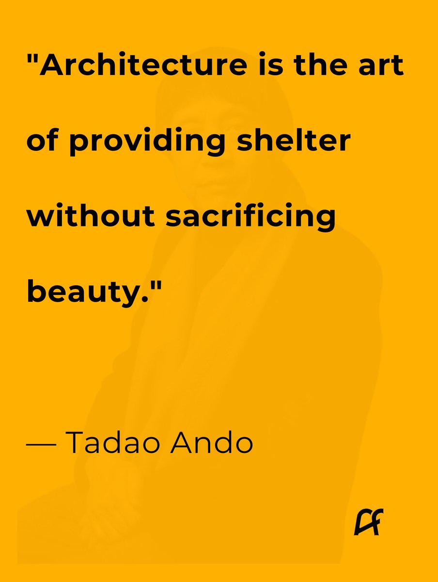 Arcfunmi's tweet image. &quot;Architecture is the art of providing shelter without sacrificing beauty.&quot;

 — Tadao Ando 

#mondaymotivation #architecturequote #architecture #architect #construction #arcfunmi
