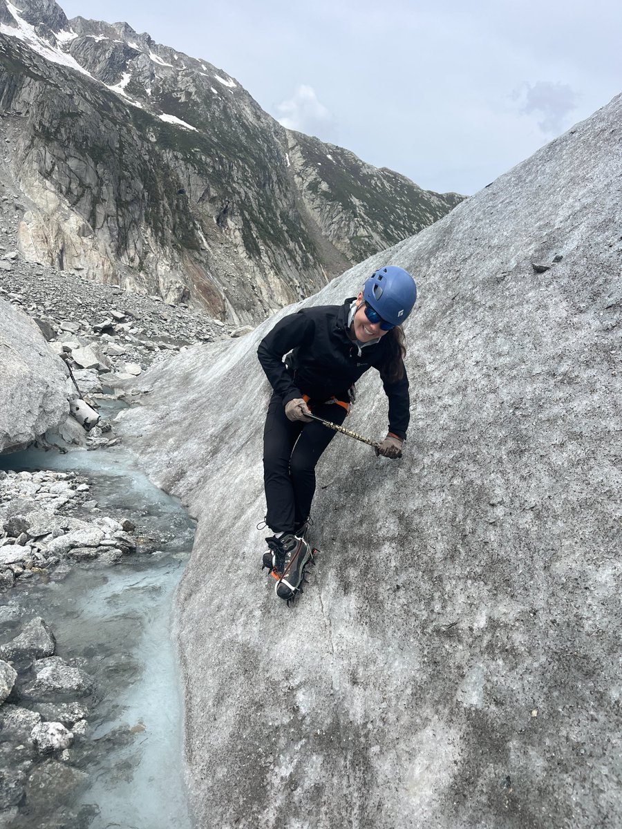 Mark Seaton (@guidemark) on Twitter photo First time on crampons - On what’s left of the Mer de Glacé First time on crampons - On what’s left of the Mer de Glacé