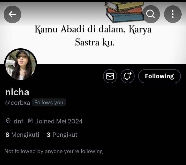 temenan sama nicha akun baruu dong, dia baru bangkit