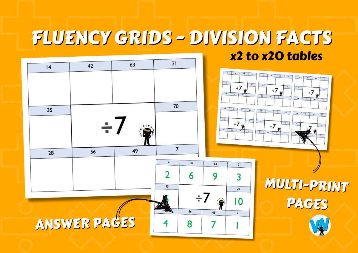MrJenningsA's tweet photo. 🥰🥷New Resource - Fluency Grids 🥷🥰
Vocabulary Ninja is super-excited to launch our latest resource series…Fluency Grids. Each bundle comes with many, many slides, multi-print slides and answer slides!
#maths #fluencygrids #primary #edutwitter https://t.co/jtrYUusqJa