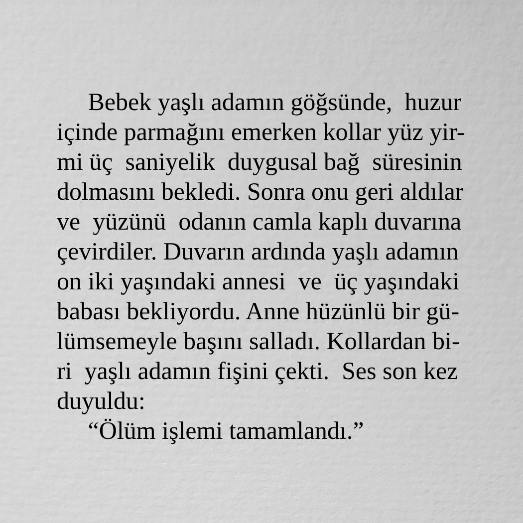 Yeni kitaptan bir mikro öykü.
