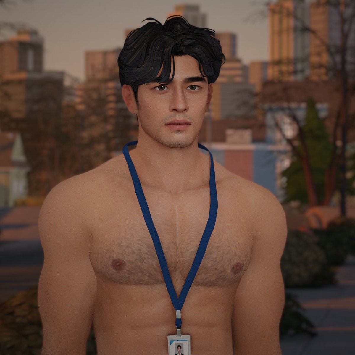 added facial &amp; chest hair👀

#TheSims4 #TS4